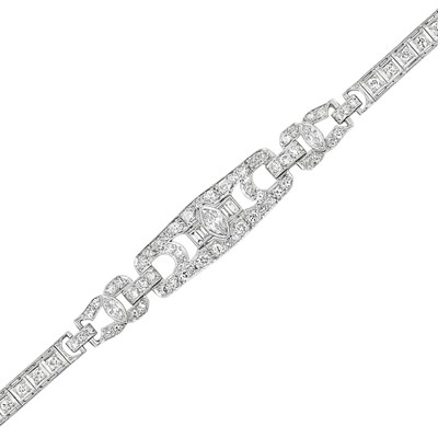 Lot 260 - Platinum and Diamond Bracelet