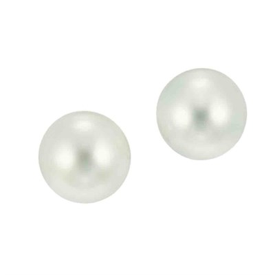 Lot 179 - Pair of Cultured Pearl Earclips