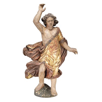 Lot 248 - Italian Parcel Gilt Polychrome Decorated...