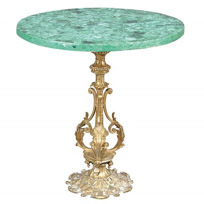 Lot 118 - Empire Style Gilt-Bronze and Malachite Center...