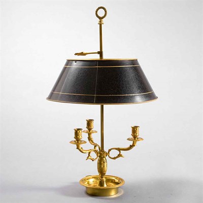 Lot 373 - Emprie Style Gilt-Metal Bouillotte Lamp Height...