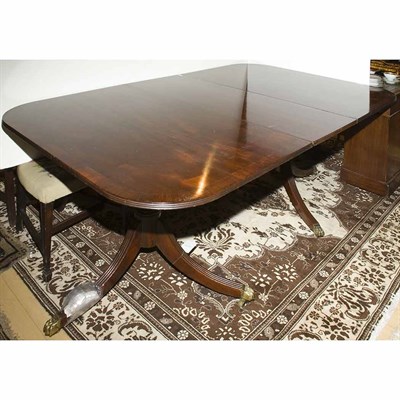 Lot 384 - Georgian Style Mahogany Double-Pedestal Dining...