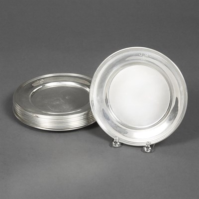 Lot 289 - Set of Twelve Sterling Silver Bread and Butter...