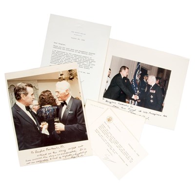 Lot 251 - [PRESIDENTIAL] BUSH, GEORGE. Group of signed...