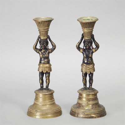 Lot 324 - Pair of Venetian Style Gilt and...