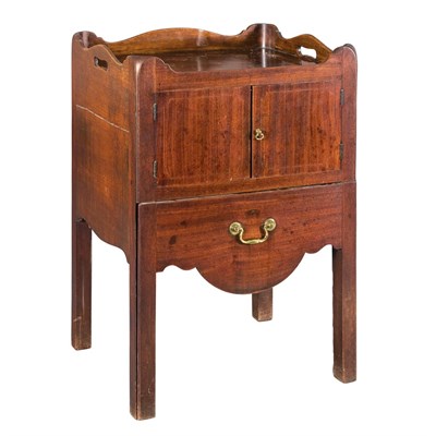 Lot 276 - George III Style Mahogany Bedside Cupboard...
