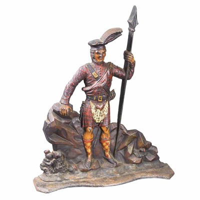Lot 41 - Painted Iron Doorstop In the form of a...