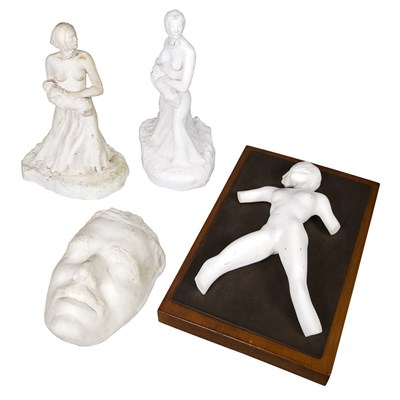 Lot 81 - Group of Three Plaster Sculptures Douglas...