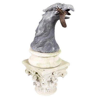Lot 49 - Lead Bust of an Eagle with a Spur in His Mouth...