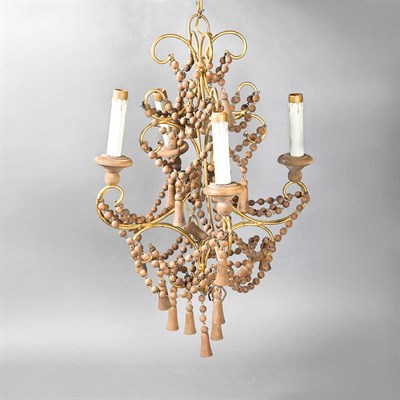 Lot 2 - North African Style Gilt-Metal and Wood Bead...