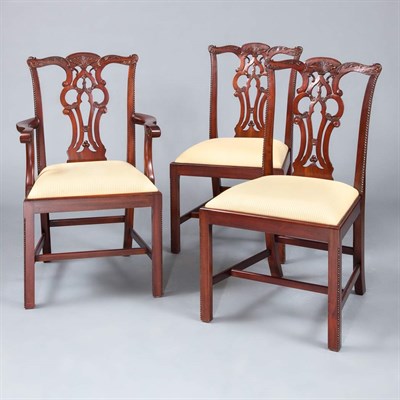 Lot 1432 - Set of Twelve George III Style Mahogany Dining...