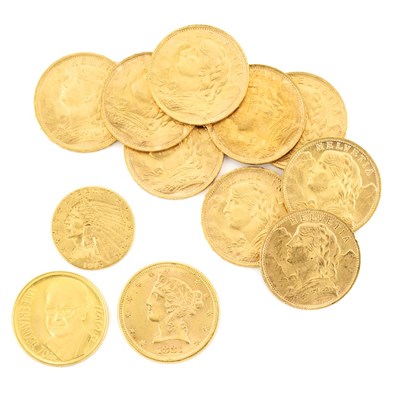 Lot 894 - Group of United States and Foreign Gold Coins