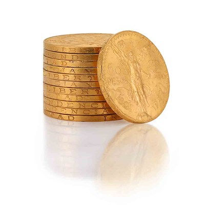 Lot 417 - Twelve Mexican Gold Coins
