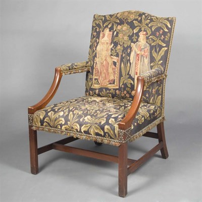 Lot 455 - Baroque Style Mahogany Armchair Late 19th...