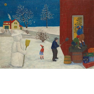 Lot 65 - Lawrence Lebduska American, 1894-1966 The Snow...