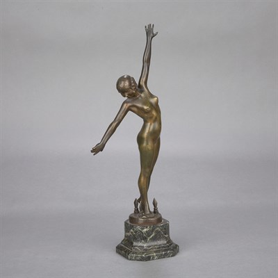 Lot 307 - French Bronze Figure of a Young Female Sword...