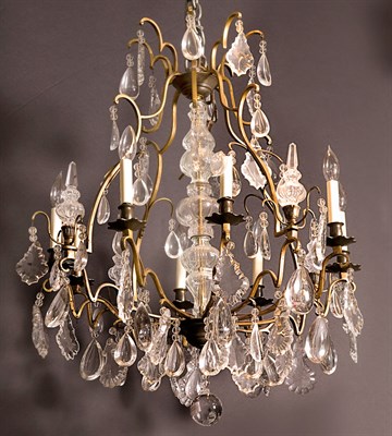 Lot 455 - Louis XV Style Gilt-Metal and Cut Glass...