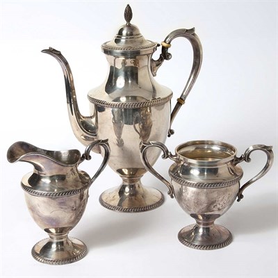 Lot 282 - American Sterling Silver Three-Piece Coffee...