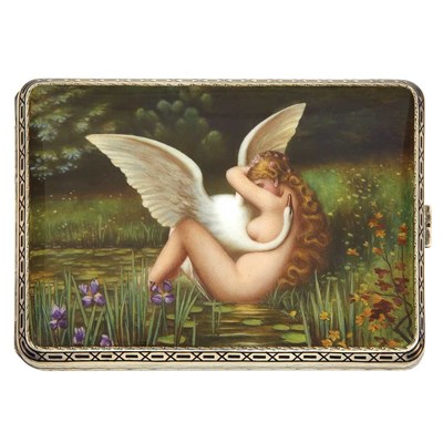 Lot 275 - Austrian Enameled Silver Cigarette Case Of...