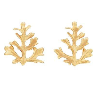 Lot 329 - Pair of Gold Leaf Earclips, Angela Cummings