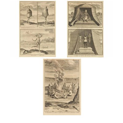 Lot 33 - Bernard Picard [INDIANS SEATED AROUND A FIRE];...