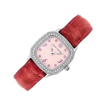 Lot 43 - Lady's Stainless Steel and Diamond Wristwatch, David Yurman