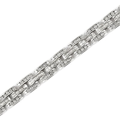 Lot 33 - White Gold and Diamond Bracelet
