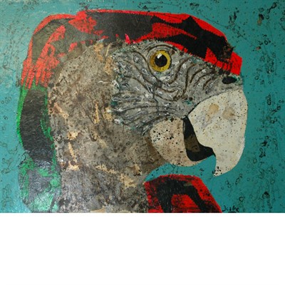 Lot 108 - Karl Zerbe American, 1903-1972 Head of Macaw,...