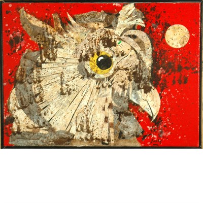 Lot 109 - Karl Zerbe American, 1903-1972 Profile of Owl,...
