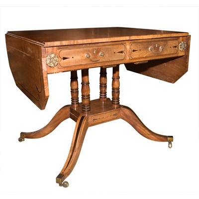 Lot 151 - Regency Inlaid Mahogany Sofa Table Height 28...