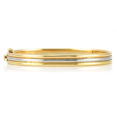 Lot 20 - Tricolor Gold Bangle Bracelet, Cartier