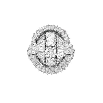 Lot 488 - Platinum and Diamond Ring