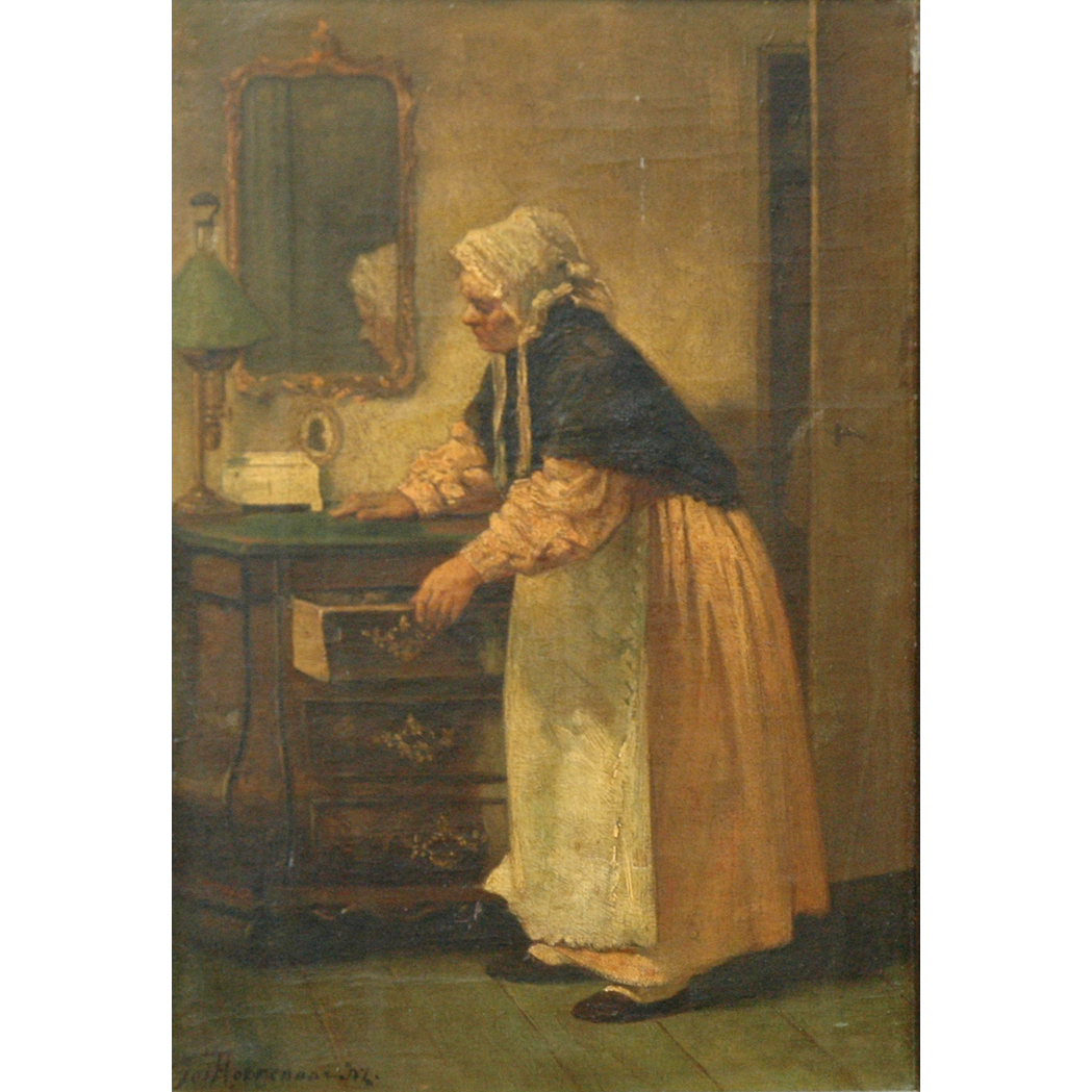 Lot 56 - Jozef Willemszoon Hoevenaar Dutch, 1840-1926...