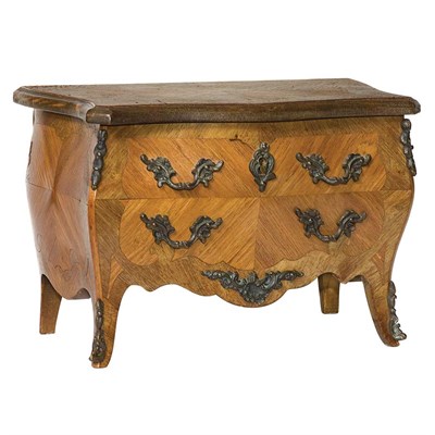 Lot 360 - Louis XV Style Fruitwood Commode-Form Jewel...
