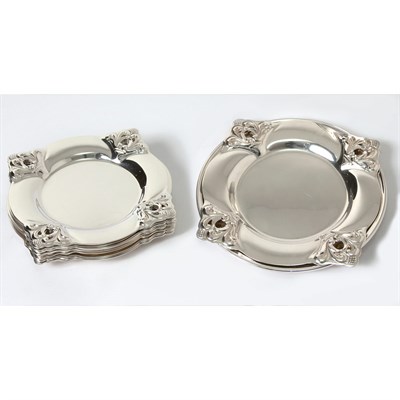Lot 1340 - Set of Twelve International Sterling Silver...