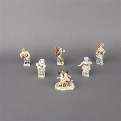 Lot 295 - Group of Dresden and Dresden Style Porcelain...