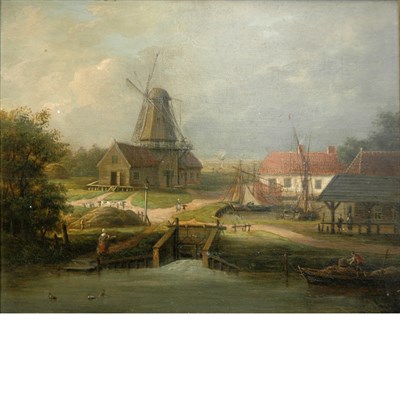 Lot 12 - (i) Dutch School 19th Century River Landscape...