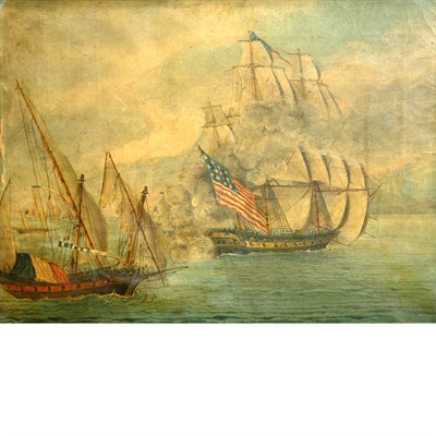 Lot 11 - American School 19th Century American Sloop-of-...