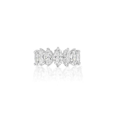 Lot 684 - Diamond Ring, 17 diamonds about 8.30 cts., 18K...