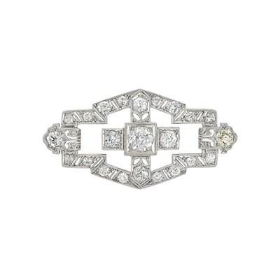 Lot 57 - Platinum and Diamond Brooch