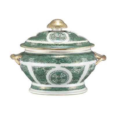 Lot 236 - Chinese Export Green Fitzhugh Porcelain...