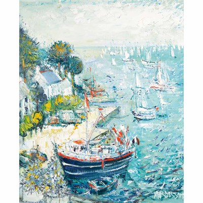 Lot 5 - Yolande Ardissone French, b. 1927 Boats...
