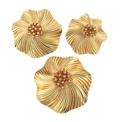 Lot 138 - Three Gold Clip-Brooches, Tiffany & Co.