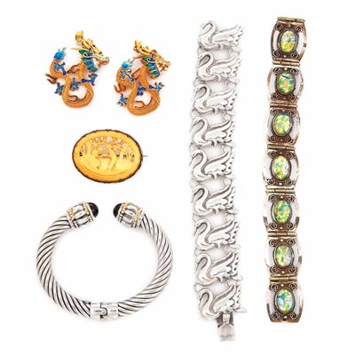 Lot 173 - Group of Assorted Sterling Silver and Metal Jewelry