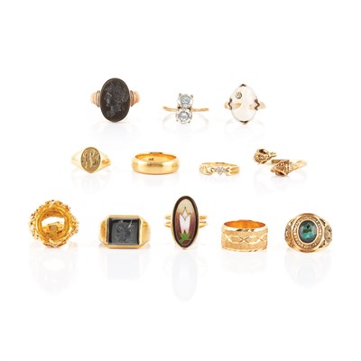 Lot 154 - Group of Assorted Rings and Pair of Cufflinks