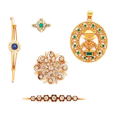 Lot 148 - Group of Assorted Gold Jewelry