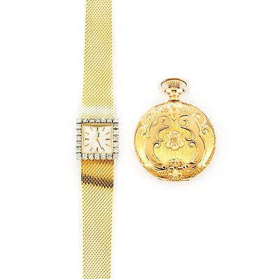 Lot 103 - Lady's Gold Wristwatch, Omega and Pendant-Watch