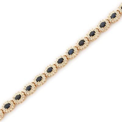 Lot 13 - Sapphire and Diamond Bracelet