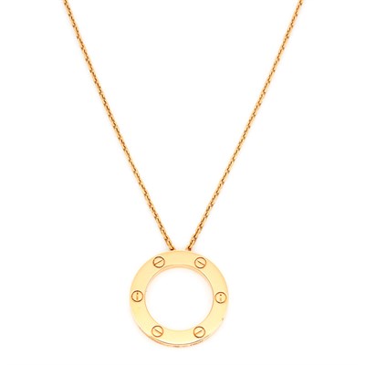 Lot 132 - Gold Pendant with Chain, Cartier