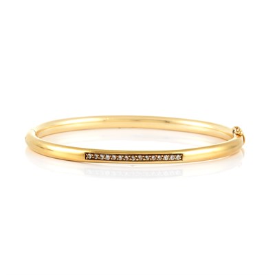 Lot 11 - Gold and Diamond Bangle Bracelet